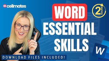 Essential Microsoft Word Skills -- 2HR TUTORIAL! Files Included.