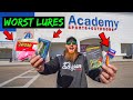 Fishing w/ WORST Lures in ACADEMY (Fishing Challenge!!!)