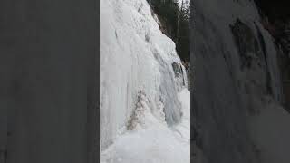Frozen Bridal Veil Falls BC