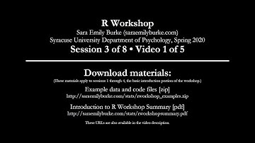 R Workshop - Session 3 of 8, Video 1 of 5 (data and subset arguments, etc.)