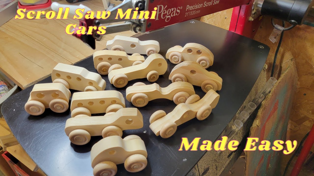 Mini Cars made with a scroll saw