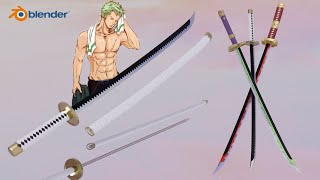Modeling all Zoro Swords Tutorial ✔ #Kai_Free_Models