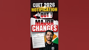 Major Changes in CUET 2026 🚨 CUET 2026 Notification Out ! 📢 #shorts #cuet2026 #cuetupdates