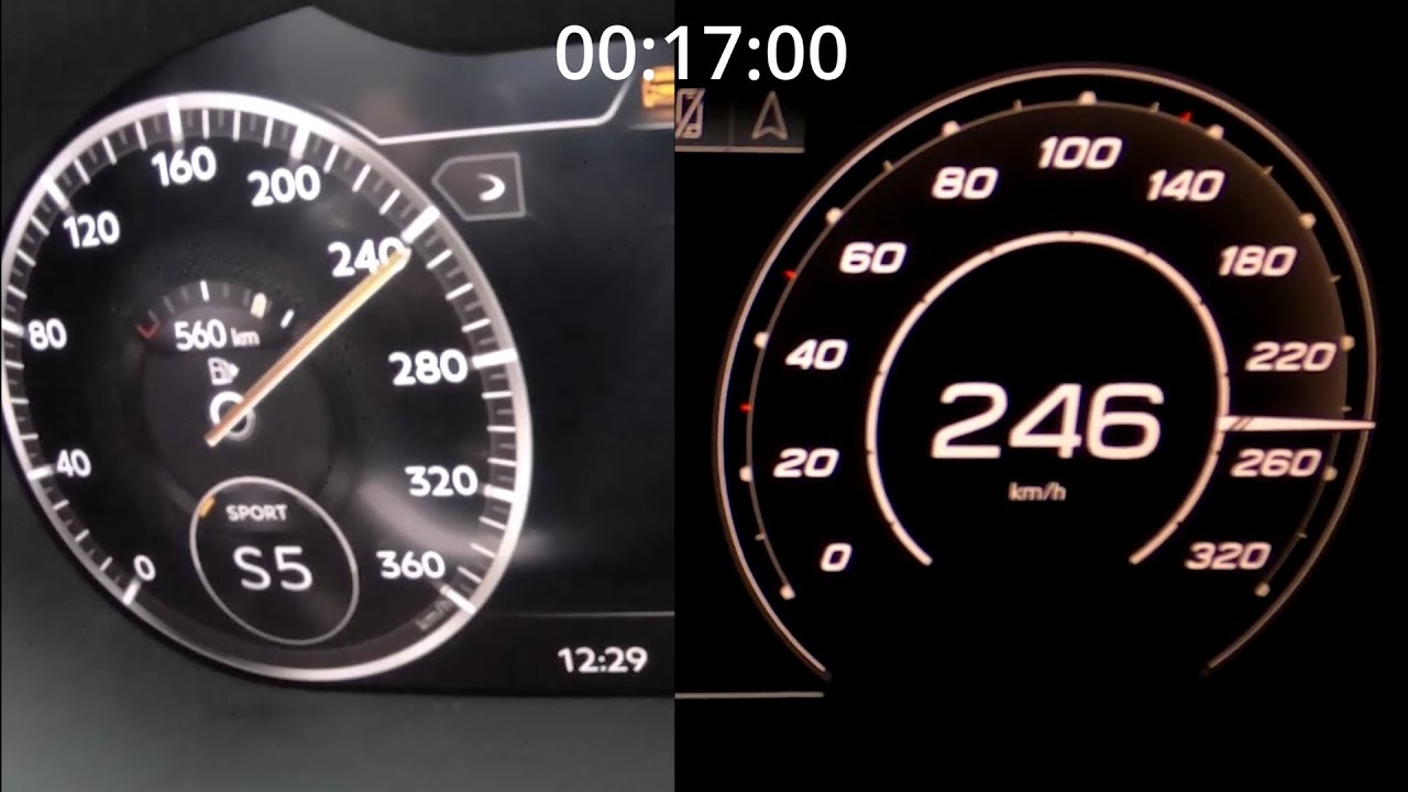 Bentley Continental GT W12 vs. Audi RS6 Performance | 0-300 kph Acceleration Battle