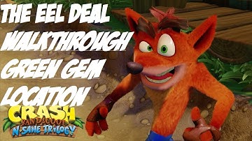 Crash Bandicoot 2 Green Gem Location - The Eel Deal Walkthrough