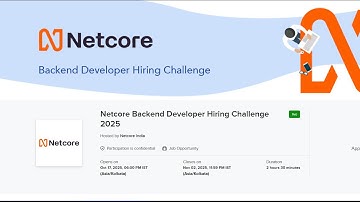 🚀 Netcore Backend Developer Hiring Challenge 2025 | Full Coding Solution + Explanation | HackerEarth