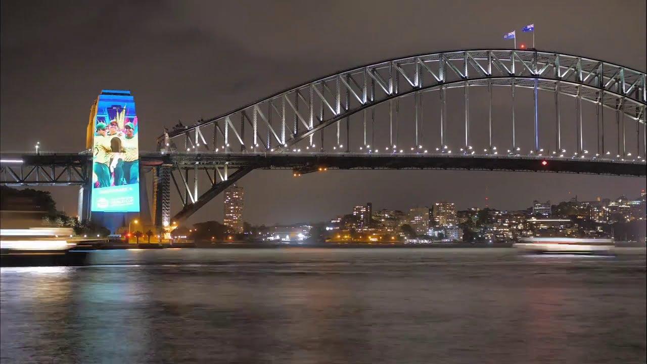 Sydney Harbour Bridge lit up  Women's T20 World Cup  YouTube