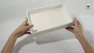 paper box with clear lid -- accept custom