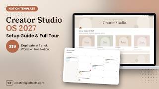 Creator Studio OS 2027 Notion Template | Setup Guide & Full Tour