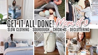 GET IT ALL DONE WITH ME // DITL OF A SAHM OF 3 // HATCHING CHICKS, DECLUTTERING AND SLOW CLOTHING