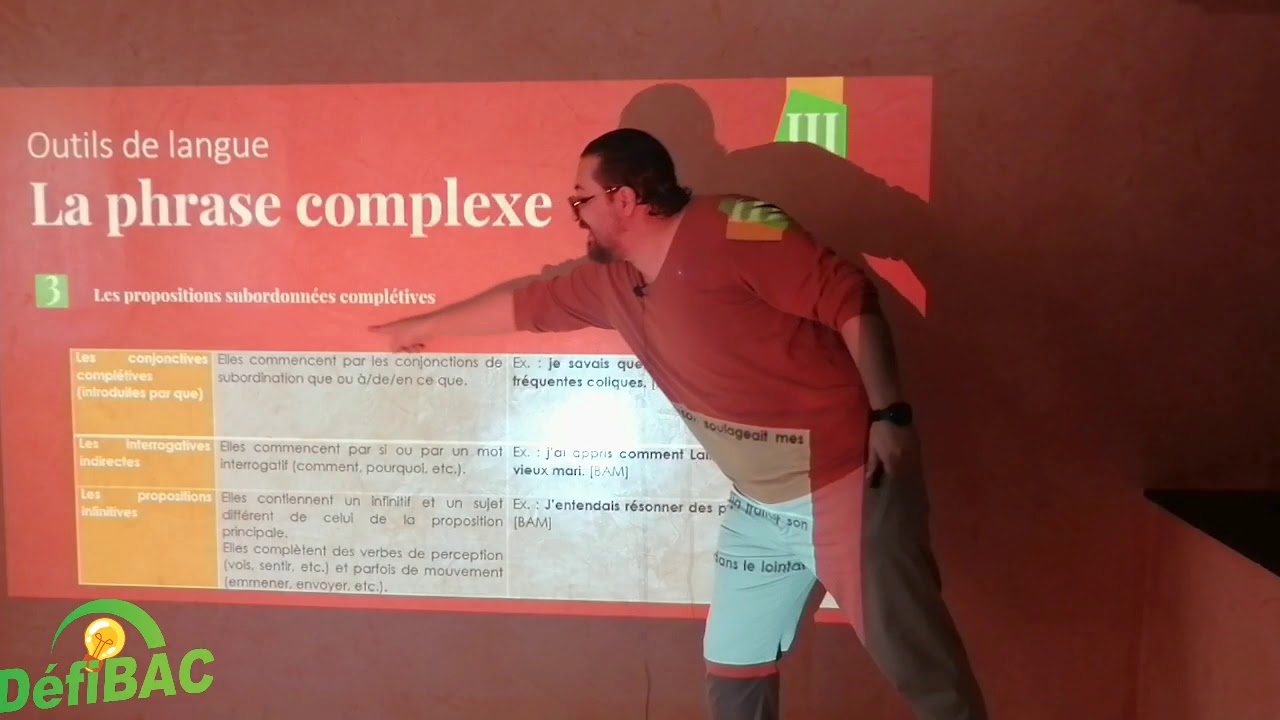 Première BAC - Outils de langue (Régional) - [La phrase complexe]