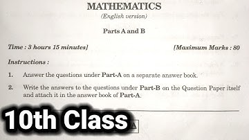 10th class | Maths | Summative Assessment - 2 | Question paper |SA - 2 | Question paper |Maths sa2