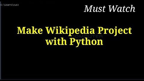 Wikipedia Project in Python