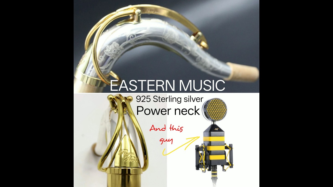 Eastern music 925 sterling silver power neck - Saxophone bling