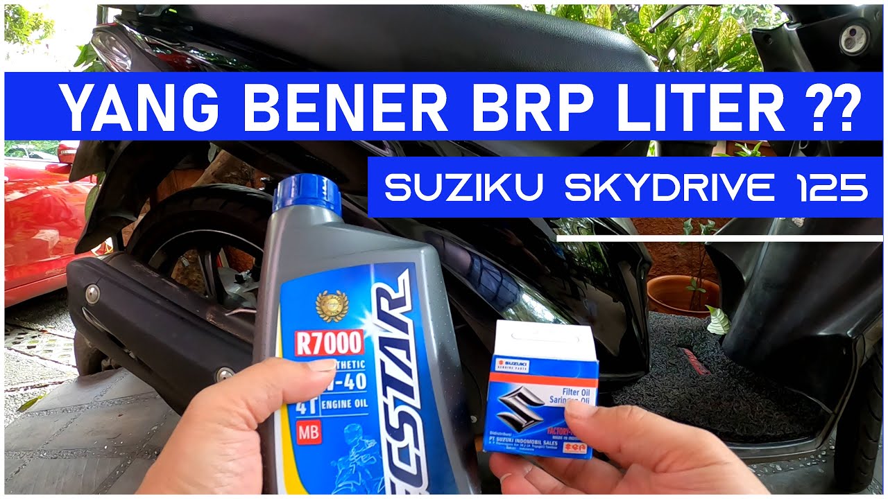 Motovlog Bintaro | Berapa Liter yang Bener ? Ganti oli mesin Suzuki Skydrive 125