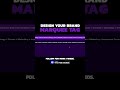 DESIGN BRAND SHOW MARQUEE TAGS😉#HTML #CSS#CSSAnimation #WebDesign #CSSTricks#WebDevelopment #Shorts