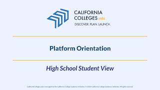 Information Platform Orientation: High School Student Dashboard Guide