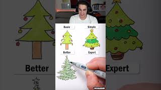 Thumbnail for How To Draw A Christmas Tree Noob Vs Pro