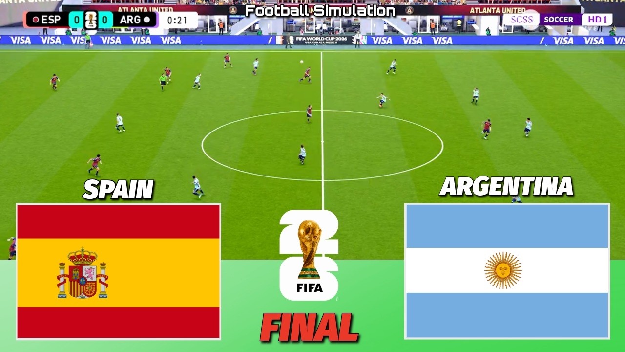 🔴 LIVE | Spain vs Argentina - Final - FIFA World Cup 2026 | PES 21 Simulation