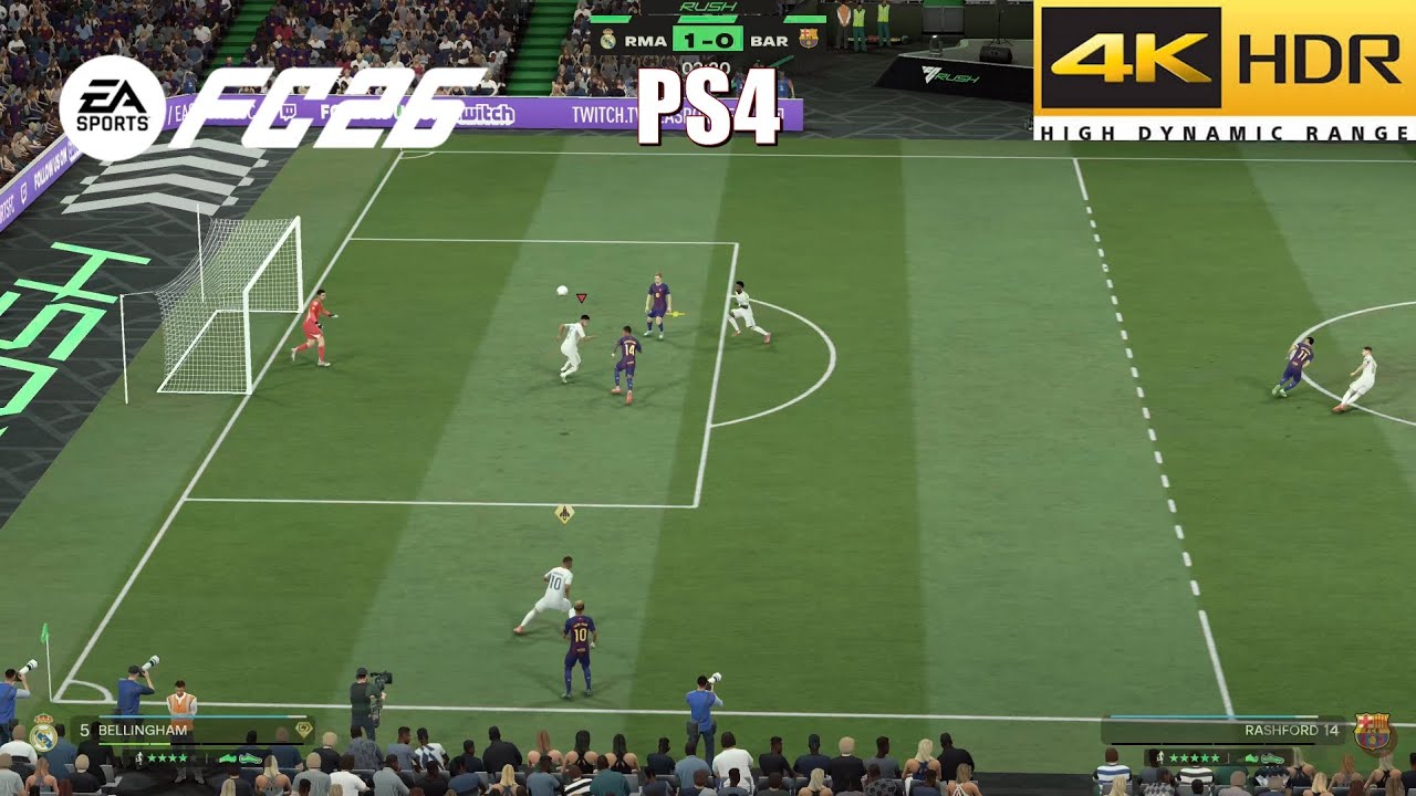 Геймплей FC 26 PS4 Pro Rush 4K HDR