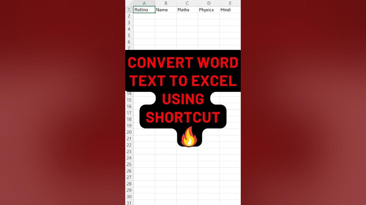 convert-word-text-to-excel-using-shortcut-viral-shorts-shortvideo