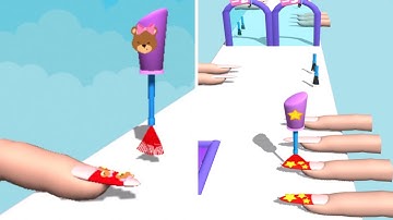 Nail Brush Runner 💅🏻💄👆🏻 All Levels Gameplay iOS