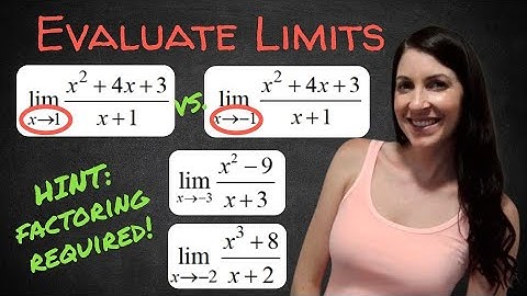 Evaluate Limits ---- (HINT: Factoring Required!)