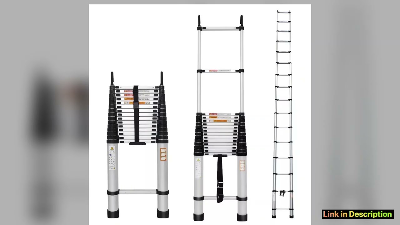 MultiPurpose 62M Telescopic Ladder with hooksProfessional Aluminum Multifunctional Telescopic