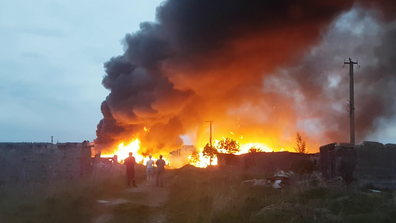 Пожар в поселке Пудость