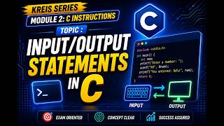 Input and Output Statements in C | Formatted & Unformatted I/O | KREIS Computer Teacher