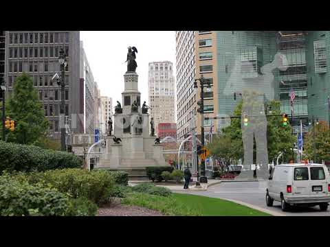 Detroit Stock Footage | Campus Martius Park