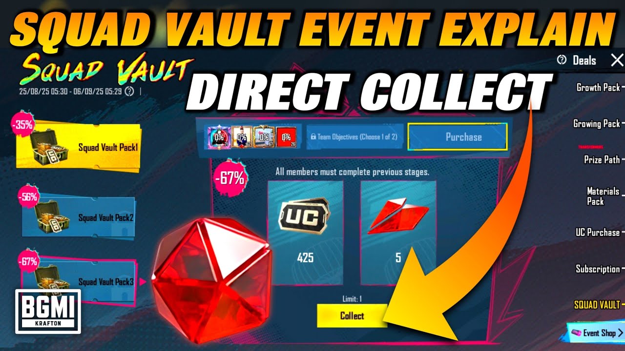 Secret Extra Discount in Squad Vault Event | BGMI Squad Vault Event Explain