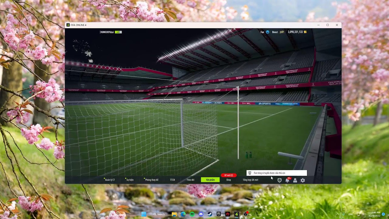 Fifa online 4 – Mốc 100 exp Nâng cấp