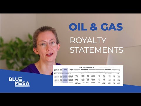 Oil and Gas Royalty Statements