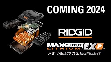 INTRODUCING the RIDGID 18V 4.0Ah MAX Output EXP Lithium-Ion Battery with Tabless Cell Technology⁠