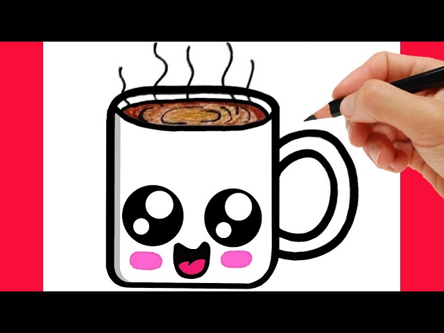 CUTE MUG How to draw cut mug Kawaii ❤ Dibujos Desenhos Kawaii, Desenhos  para Desenhar 