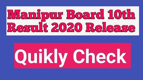 How to check Manipur Board 10th Exam Result 2020|manipur HSLC 10th class result 2020
