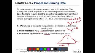 W12P1 Hypothesis test on the mean Chapter 9