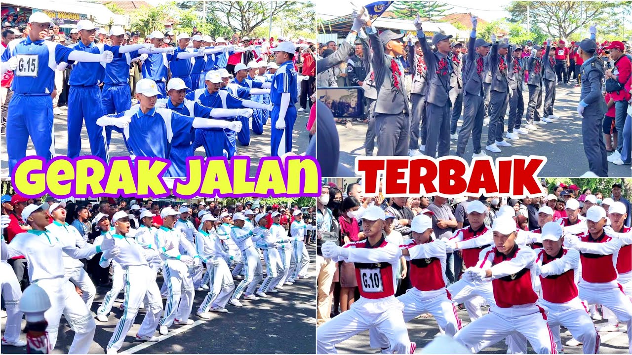FORMASI GERAK JALAN PUTRA GAGAH DAN MEMUKAU, PENONTON SAMPAI BERTERIAK HITERIS , KAB KARANGASEM