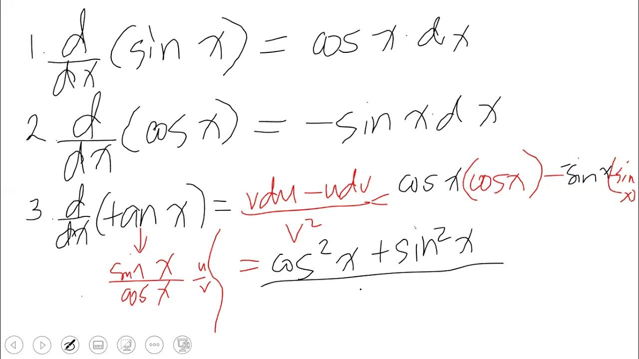 Basic / Differential Calculus Derivatives of 6 Trigonometric Function (Tagalog ) YouTube