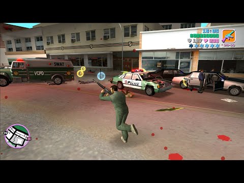 GTA Vice City Police Station Assassination + Epic 6 Star Cop Chase Escape Vol.5