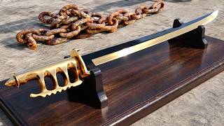 Making a Combat Trench Saber from Scrap Chain link