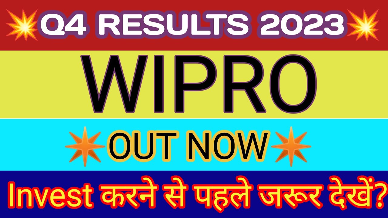 Wipro Q4 Results 2023 🔴 Wipro Results Today 🔴 Wipro Share Latest News 🔴 ...