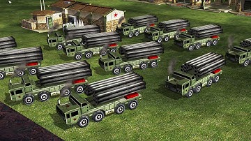 NUKE China vs 7 GLA BOSS - Command & Conquer Generals Apocalyptic