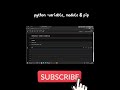 Python Basics – Variables, Modules & pip #coding #programmingtricks #tricks #pythonprogramming