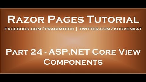 ASP NET Core view components