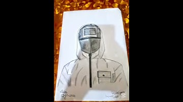 Square guard from squid game drawing by Hira #smhsquad #squidgame3 #squareguard #art #drawing