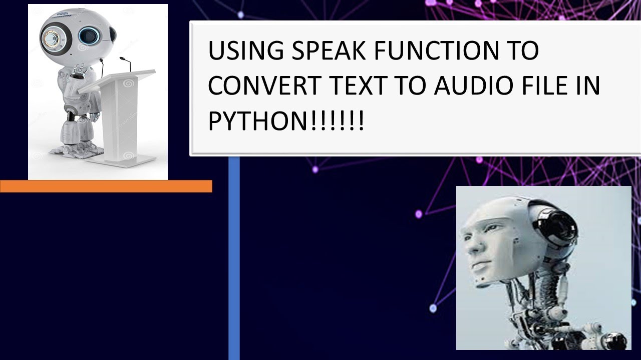 How to use speak function in PYTHON😁😁 - YouTube