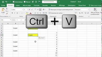 Copier-Coller dans Excel (raccourcis, poignée de recopie, ...)