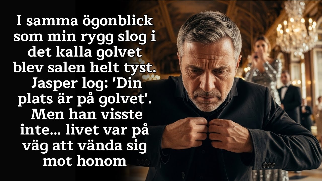 När min rygg träffade det kalla marmorgolvet i den praktfulla salen stannade världen. Fallet ekade högre än musiken – och för en sekund höll alla gästerna andan. Sedan kom skratten. Jasper, min...
